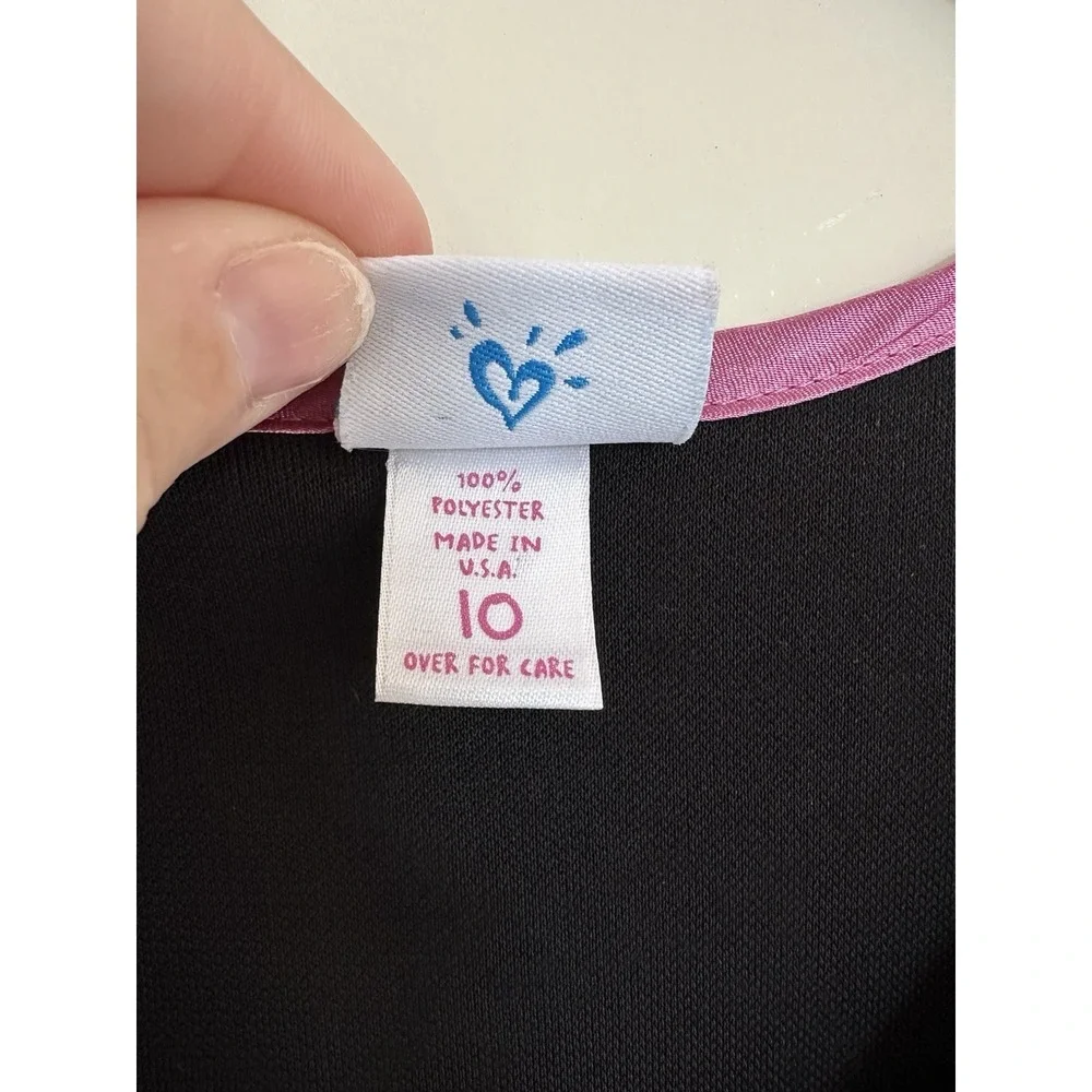 Justice Girls Dress Size 10 Black & Pink‎ Sleeveless Made In USA